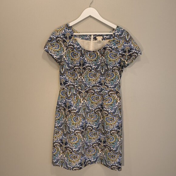 J. Crew Dolores Peacock Dress Spring Summer Casual Spring Summer Whimsy - Size 6 - Picture 1 of 6
